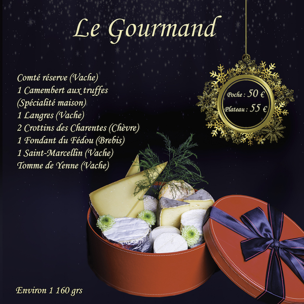 Plateau fromages pour vos fêtes 2017